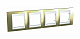Рамка 4 поста Unica Хамелион Золото Белый MGU66.008.804 купить Unica Хамелион Рамки