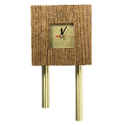 купить Звонок Zamel CC 202-dark/N ЧАСЫ накладка дуб темный электромеханический Звонки