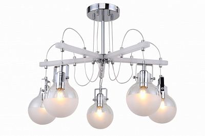 Люстра ламповая LINVEL LV 9255/5 Вольфрам Хром E14 40W *8 купить Ламповые люстры