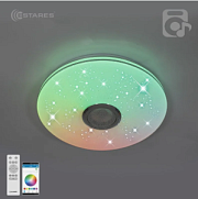 купить Люстра музыкальная Bluetooth, пульт Estares Music RGB 40W R-APP-330 WHITE/CHROME до15кв.м Светодиодные люстры