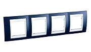 купить Рамка 4 поста Unica Хамелеон Индиго Белый MGU6.008.842 Unica Camelion Рамки