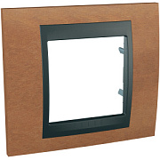 купить Рамка 1 постовая Unica Top MGU66.002.2M2 Вишня Графит Unica Top Графит Рамки Натуральное дерево