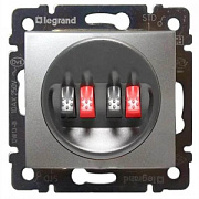 купить Аудиорозетка двойная Legrand Valena Алюминий 770124   Legrand Valena