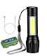 Фонарь ручной ОГОНЬ 765-H LED+COB USB Zoom купить Фонари