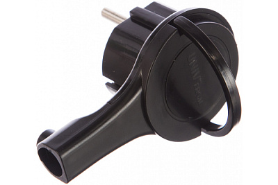 Вилка-невидимка Universal 5565419 плоская черная 16A 250В купить Вилки, Колодки