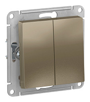 купить Выключатель 2 клавишный AtlasDesign Шампань SE ATN000551 AtlasDesign