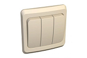 купить Выключатель 3 клавишный SE Lexel Этюд BC10-003k Крем Lexel Этюд