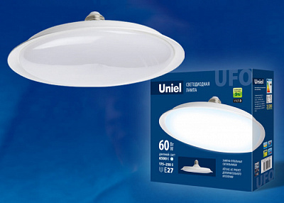 Лампа светодиодная Uniel U270 60W 6500K E27 купить Светодиодные