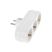 купить Разветвитель 3гн. с/з белый линейный 16А 220В TOKER 3L3 Разветвители, Переходники