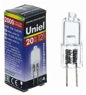 Лампа JC-12/20/G4 CL Uniel купить Галогеновые