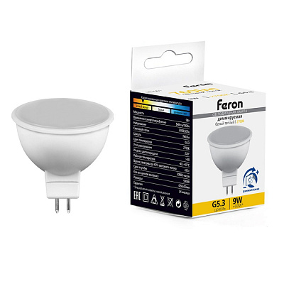 Лампа светодиодная диммируемая Feron LB-561 MR16 9W 2700K 51070 купить Светодиодные