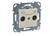 купить Розетка R-TV-SAT проходная Unica Бежевый MGU5.456.25ZD   Unica