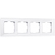 Рамка 4 поста Werkel WL01-Frame-04 белое стекло W0041101 купить Werkel  Рамки