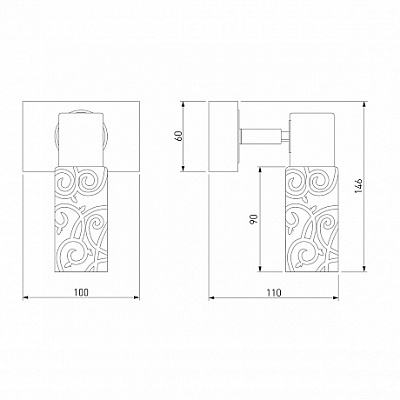 Спот EUROSVET 21130/1 венге хром Е14 40W купить Споты