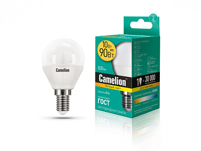 Лампа Camelion LED10-G45/830/E14 шарик купить Светодиодные