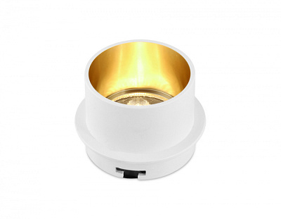 Точечный светильник Ambrella TN201 WH/GD белый/золото MR16 GU5.3 встраиваемый купить Точечные светильники