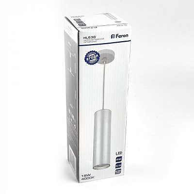 Подвесной светильник Feron HL530 15W 4000K 1350Lm Белый IP40 купить Подвесные светильники