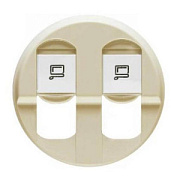 купить Накладка для розетки компьютерной двойной RJ45 Legrand Celiane 066236 Слоновая кость Celiane 1