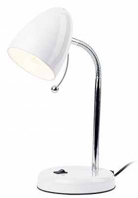Лампа настольная ЭРА N-116 E27 40W белый. Лампа в подарок купить Ламповые