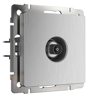 Розетка телевизионная Werkel WL09-TV серебро рифленый купить Werkel