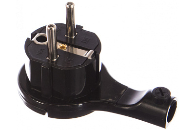 Вилка-невидимка Universal 5565419 плоская черная 16A 250В купить Вилки, Колодки