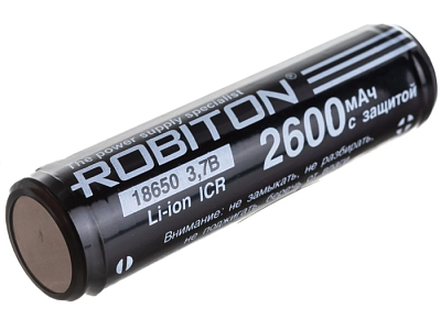 Аккумулятор Robiton 18650 2600mAh 3.7V купить Батарейки, Аккумуляторы, з/у
