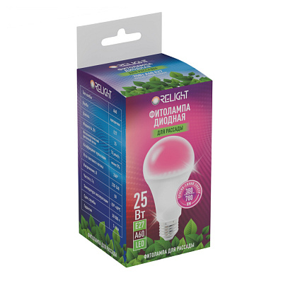 Фитолампа Relight A60 E27 25W RF6027-25RB купить Для растений, животных