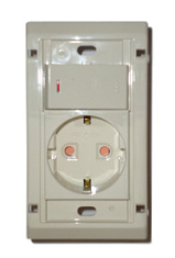 купить Выключатель 1-кл с подсветкой + розетка з/к Anam Legrand Беж.Блок 6751 591 Legrand Anam