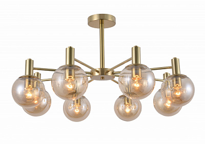 Люстра ламповая LINVEL LV 9417/8 Пелли золото  E27 60W *8 купить Ламповые люстры