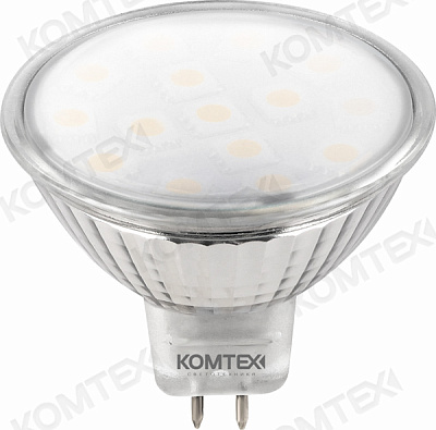 Лампа светодиодная КОМТЕХ СДЛ-MR-16ст-3-220-830-120-GU5.3 купить Светодиодные