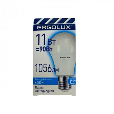 Лампа Ergolux LED-A60-11-E27-4K купить Светодиодные