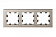 Рамка 3 поста  AtlasDesign Nature Стекло Шампань SE ATN320503 купить AtlasDesign