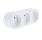 купить Разветвитель Toker 3L 3гн. белый линейный 6А 220В Разветвители, Переходники