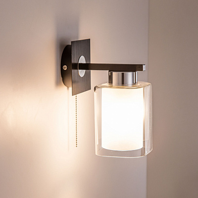 Бра CITILUX CL111311 Диез черный Е27 75W с выключателем купить Бра