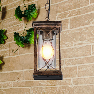 Уличный светильник Elektrostandard Spica H черное золото подвесной купить Садово-парковые