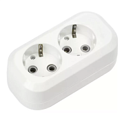 купить Колодка SmartBuy SBE-16-2-00-Z 2гн з/к белая 16A Вилки, Колодки