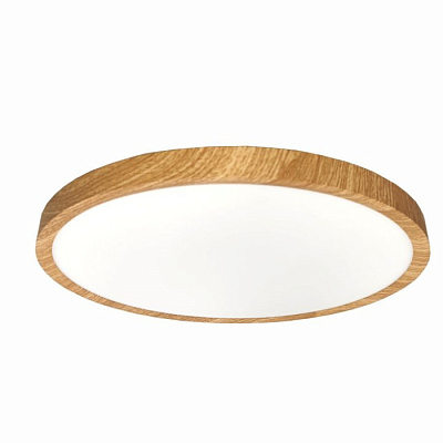 Светильник LE LED RF 80W круг дерево IP40 3K,4k,6k 7200Lm D750x25 mm до 35 кв.м св/д LEEK купить Накладные (Бублики)