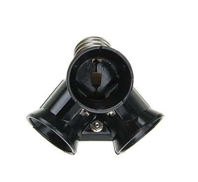 * Патрон переходник E27-3*E27 Ecola черный купить Патроны