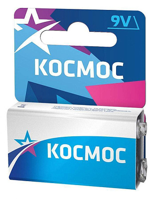 Батарейка Космос 6F22 9V купить Батарейки, Аккумуляторы, з/у