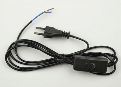 Сетевой шнур Uniel UCX-C10/02A-170 BLACK с выключателем купить Шнуры