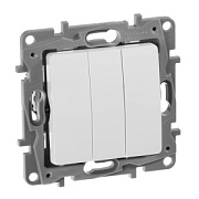 купить Выключатель 3 клавишный Legrand Etika 672213/672243 Белый Legrand Etika