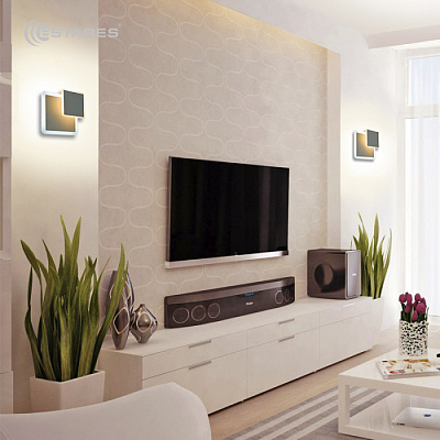 Бра Estares R-185-WHITE Geometria Square светодиоды 12W купить Бра