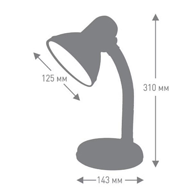 Лампа настольная Ultraflash UF-301 С02 черный Е27 60W купить Настольные