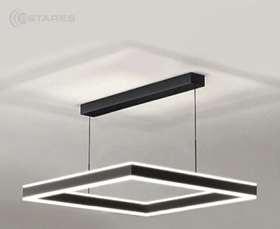 Люстра светодиодная Estares Stella 100WS-APP-500x500x1200-BLACK/WHITE 100W 10000Lm Пульт, Блютуз купить Светодиодные люстры