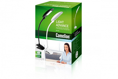 Лампа настольная светодиодная CAMELION KD-832 C02 черный 8W прищепка купить Светодиодные