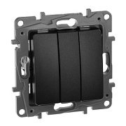 купить Выключатель 3 клавишный Legrand Etika 672613 Антрацит Legrand Etika