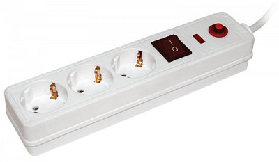 Сетевой фильтр IEK СФ-03К 3 роз 1,5м 3500Вт ПВС 3*1 купить Сетевые фильтры