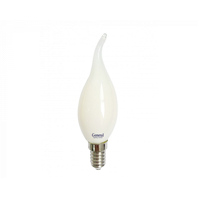 Лампа светодиодная General GLDEN-CWS-M  8W E14 2700K свеча на ветру филамент матовая купить Светодиодные