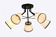 Люстра ламповая LINVEL LV 9142/5 Регина черный хром Е27 60W *5  купить Ламповые люстры