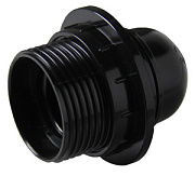 купить Патрон Е27 с прижимным кольцом пластик чёрный Патроны